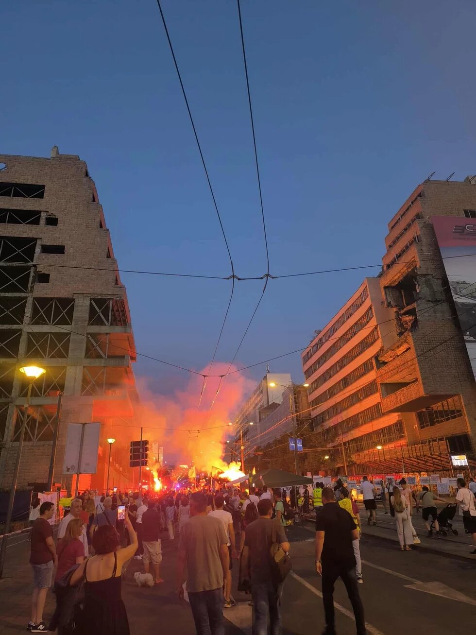protests belgrade milan